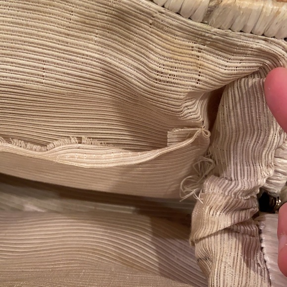 Vintage Straw Wooden Handle Clutch Bag - Picture 6 of 9